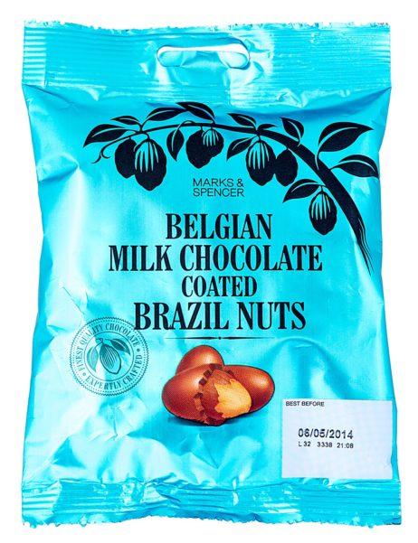 Belgian Milk Chocolate Coated Brazil Nuts  95 gr