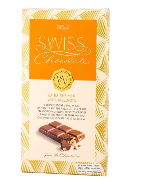 Swiss chocolate with hazelnuts  200 gr