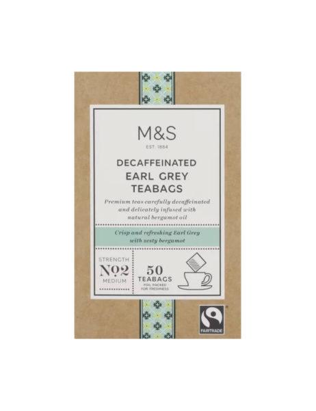 Decaffeinated earl grey teabags  125 gr