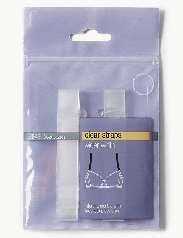 Detachable Clear Bra Straps - Wider Width