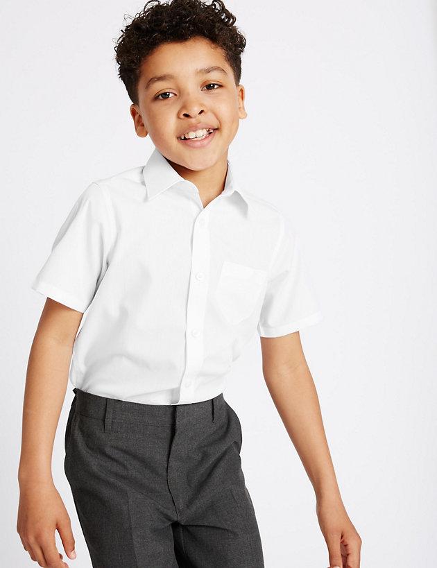 2 Pack Boys' Regular Fit Non-Iron Shirts