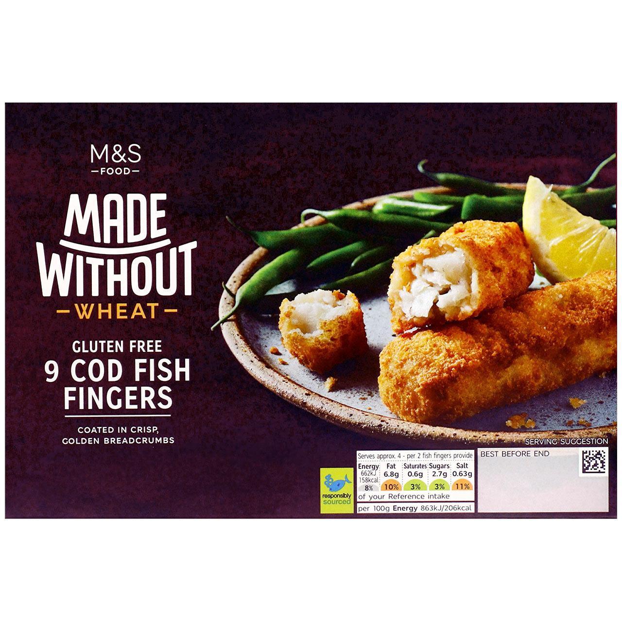 Made Without 9 Cod Fish Fingers Frozen 345g