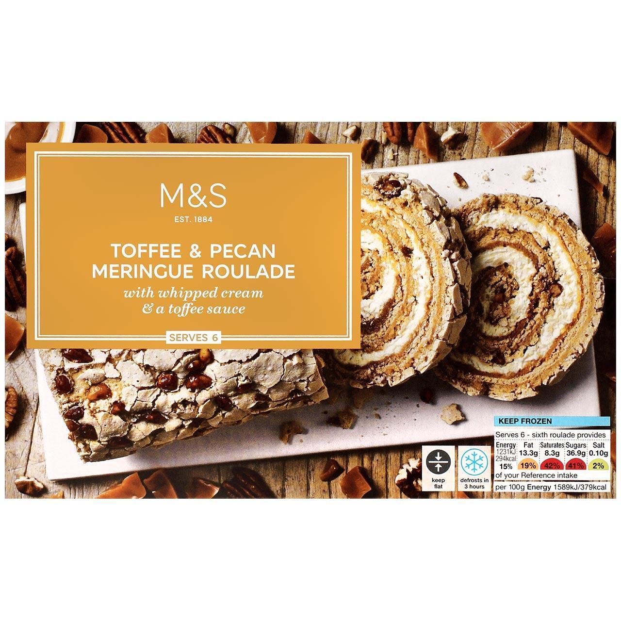 Toffee & Pecan Meringue Roulade Frozen 465g