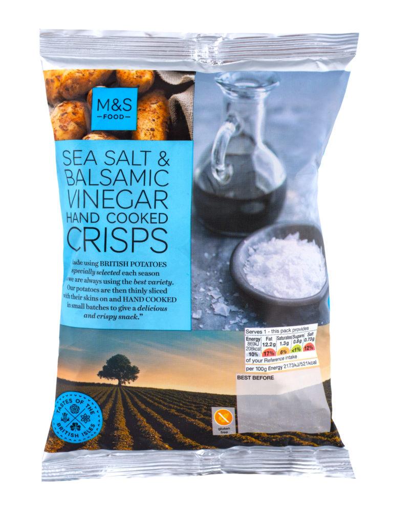 Sea Salt & Balsamic Vinegar Hand Cooked Crisps