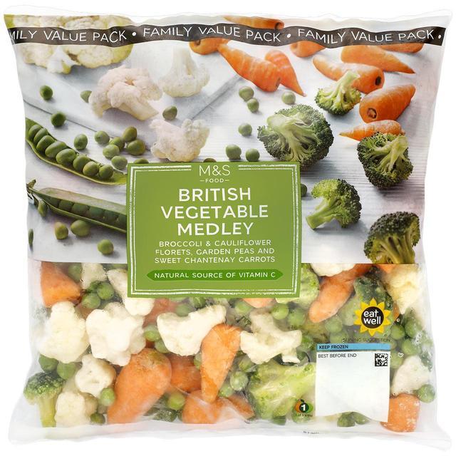 British Vegetable Medley Family Size Frozen 1kg