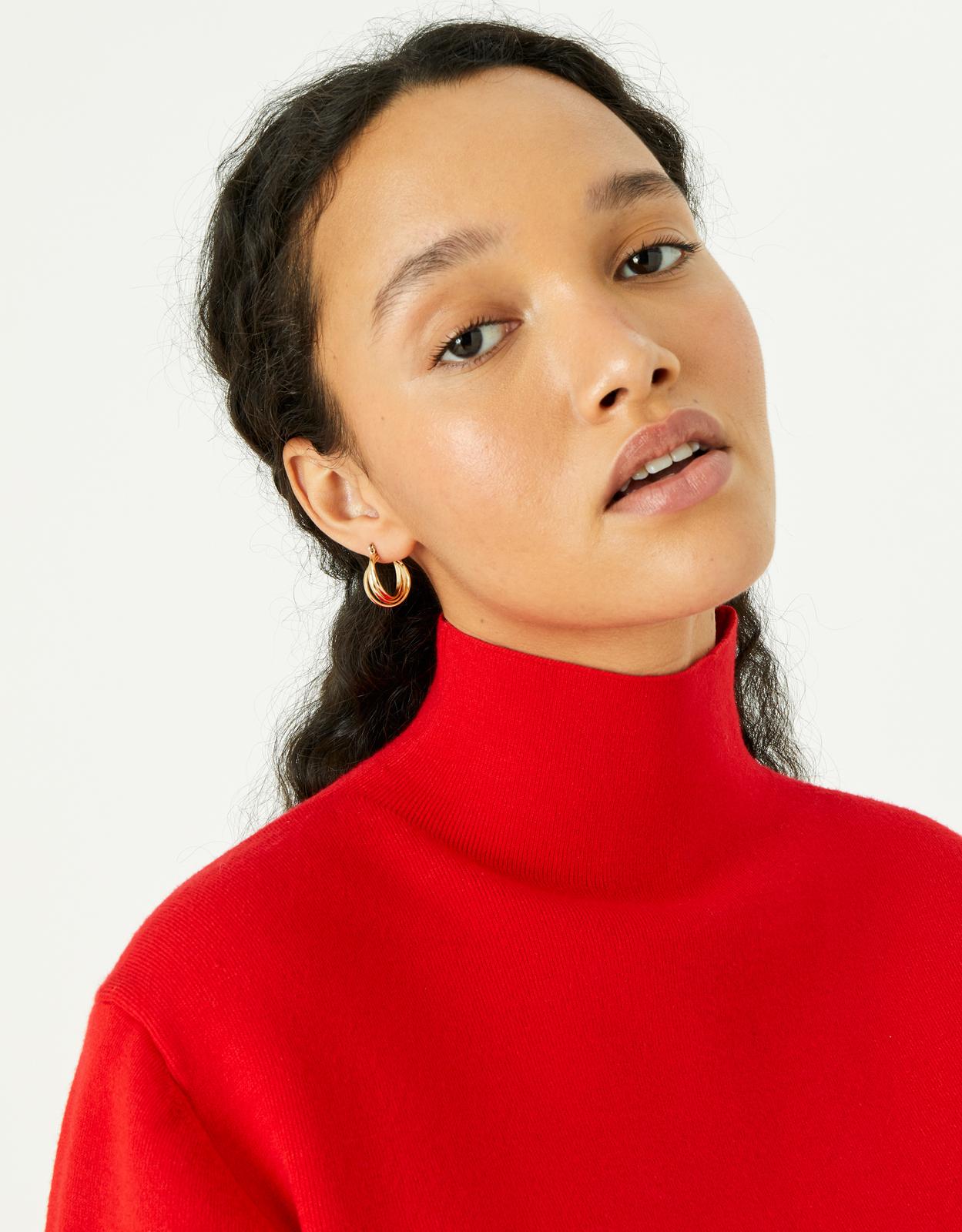 Blue Harvest Twisted Hoop Earrings