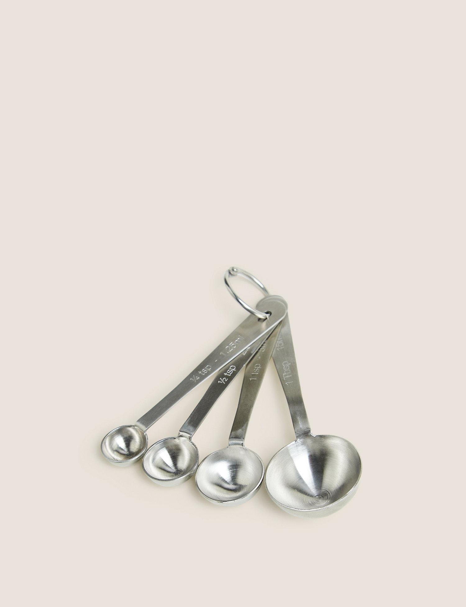 Set of 4 Stainless Steel Measuring Spoons