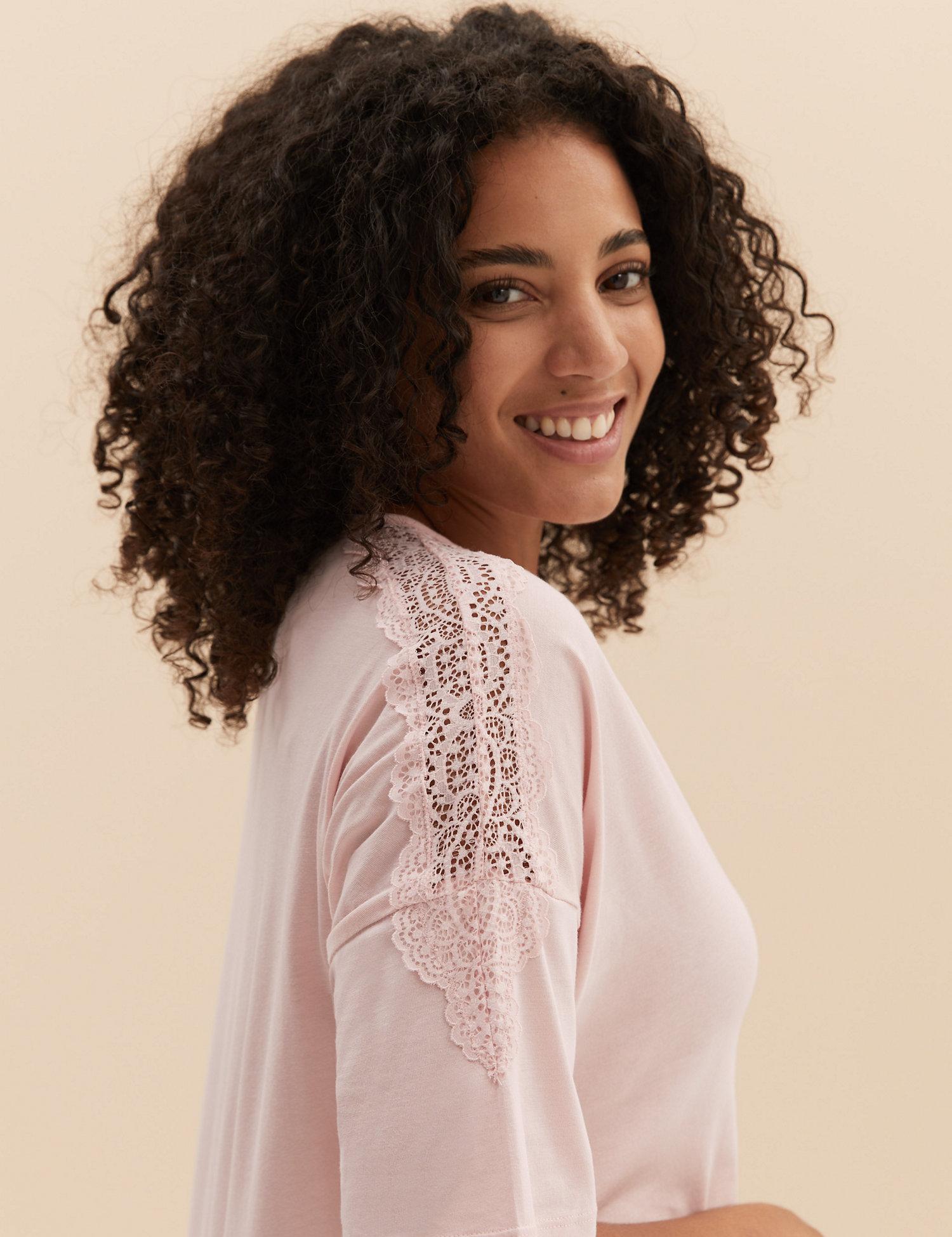 Cool Comfort  Cotton Modal Short Sleeve Nightdress