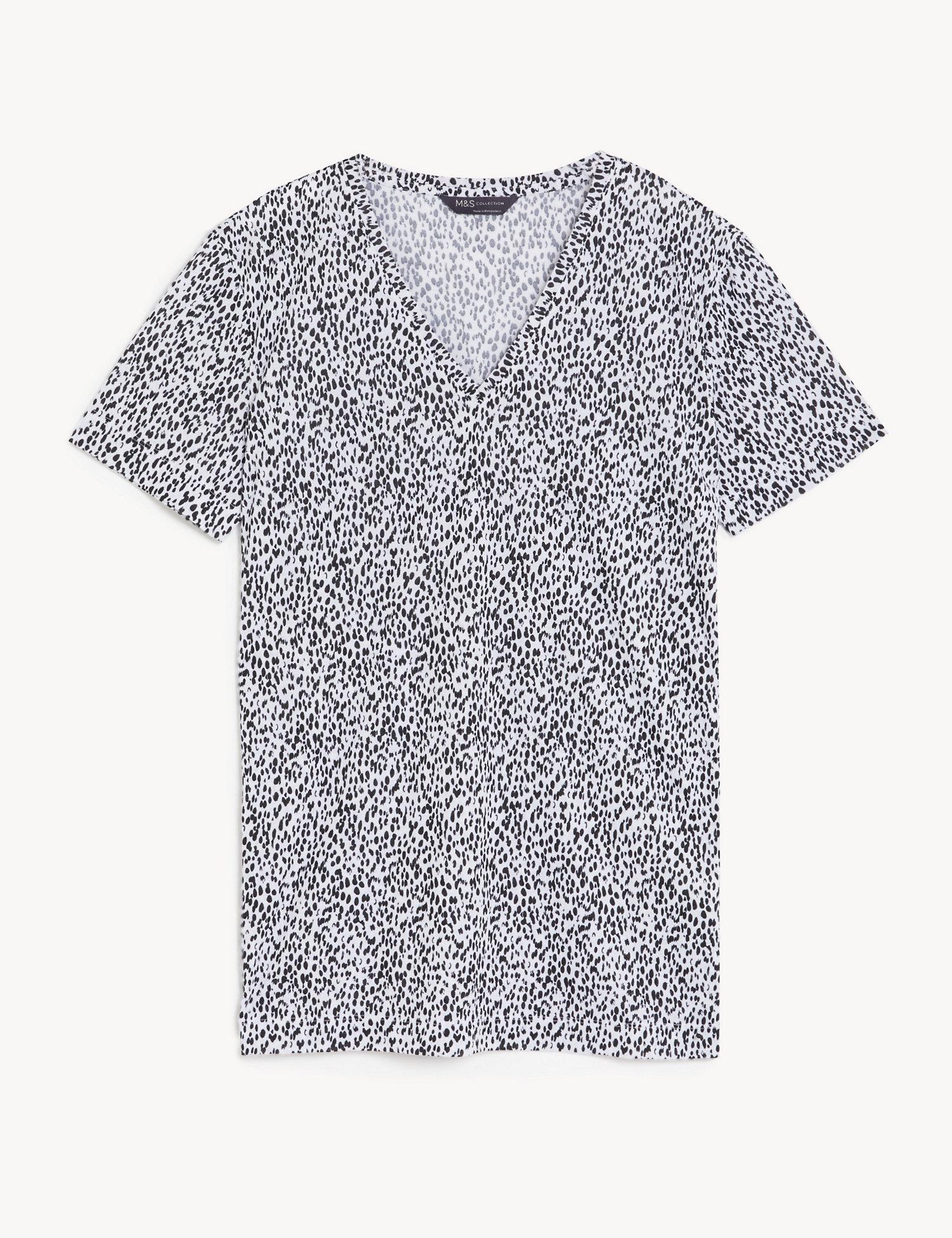 Printed Relaxed Longline T-Shirt