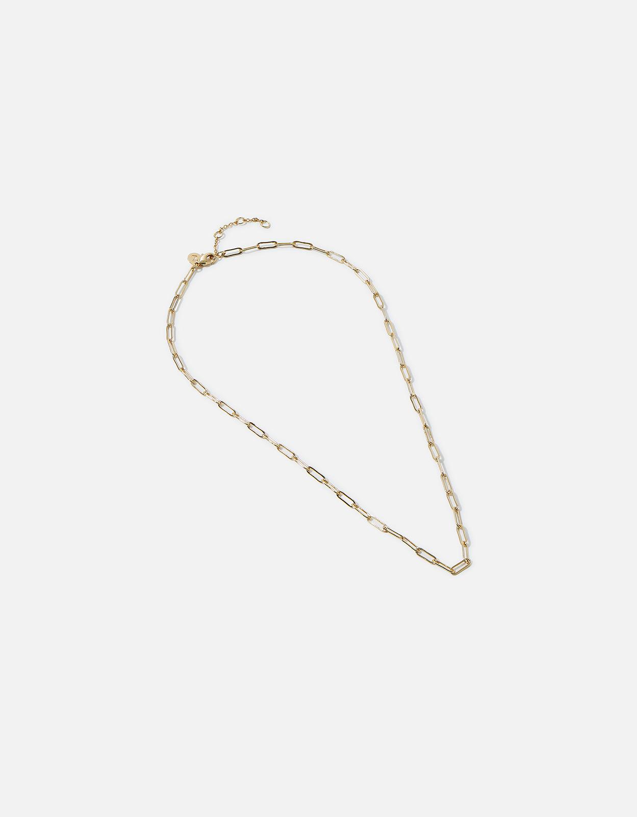 14ct Gold-Plated Paperclip Chain Necklace