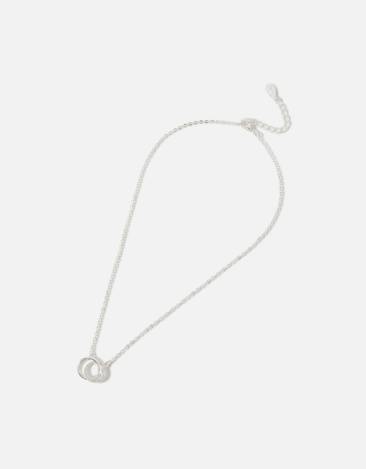 Pave Link Circle Necklace