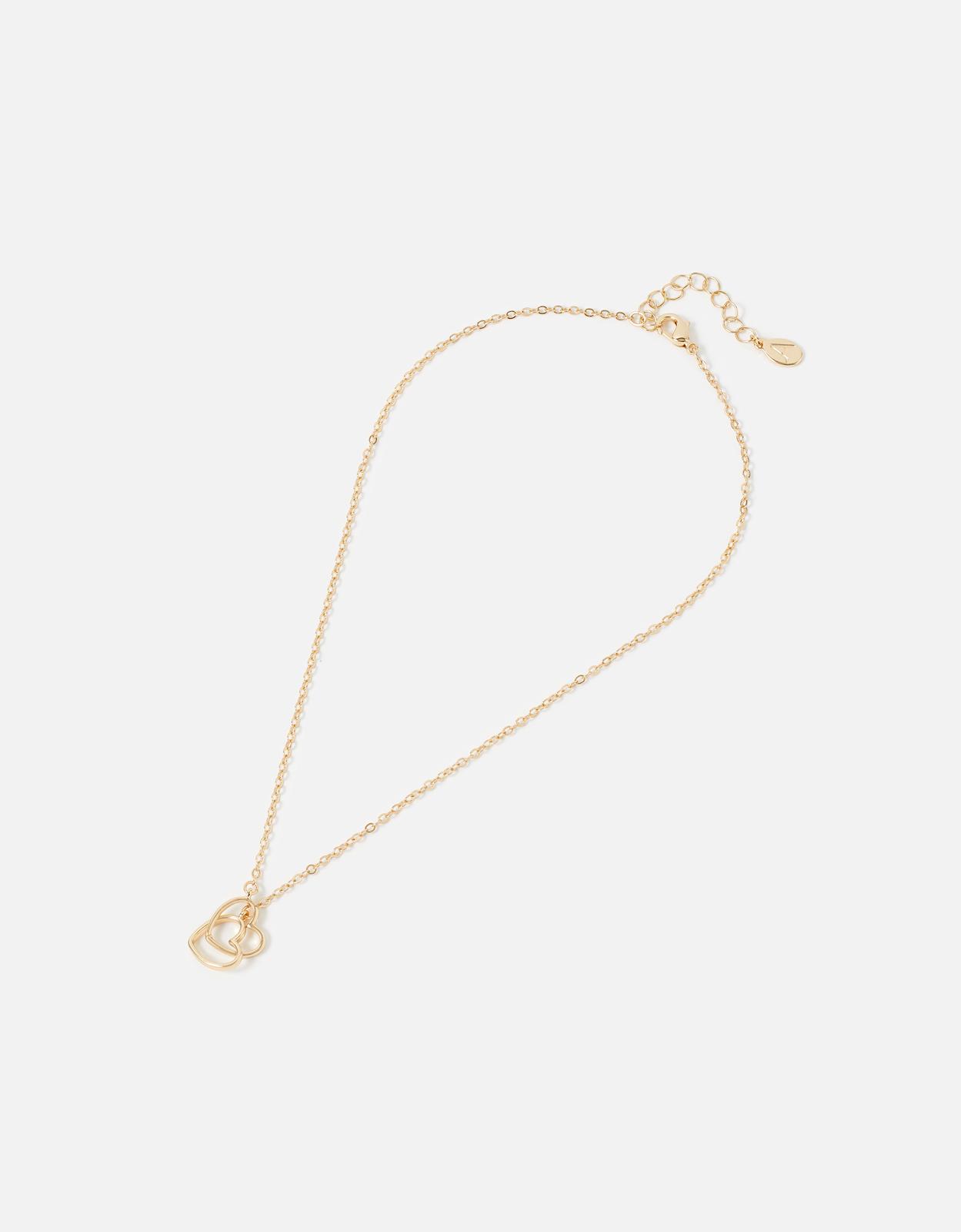Linked Heart Pendant Necklace
