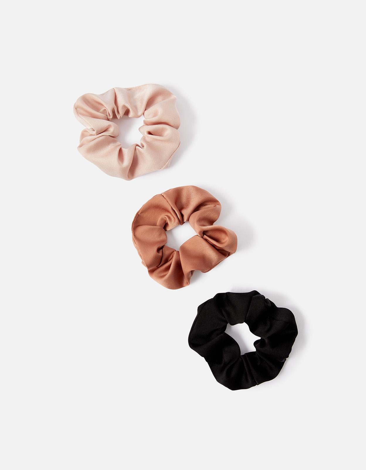 Satin Scrunchie Set of Three