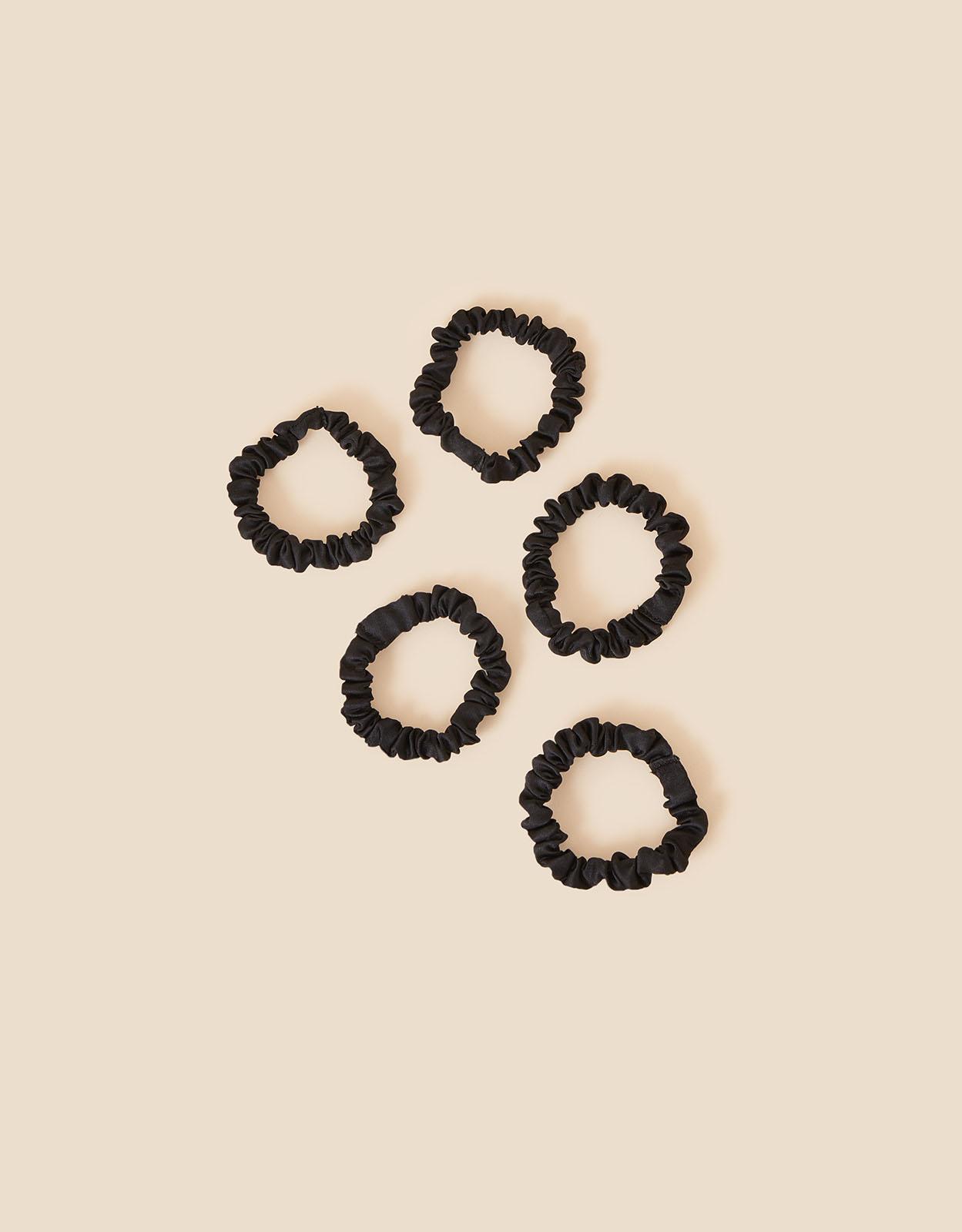 Skinny Satin Scrunchies 5 Pack